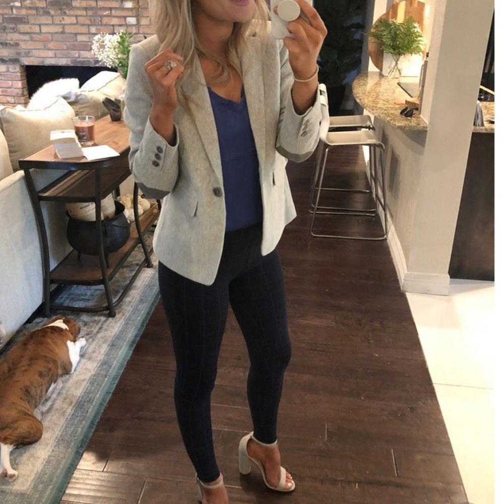 Herringbone Knit Modern Blazer